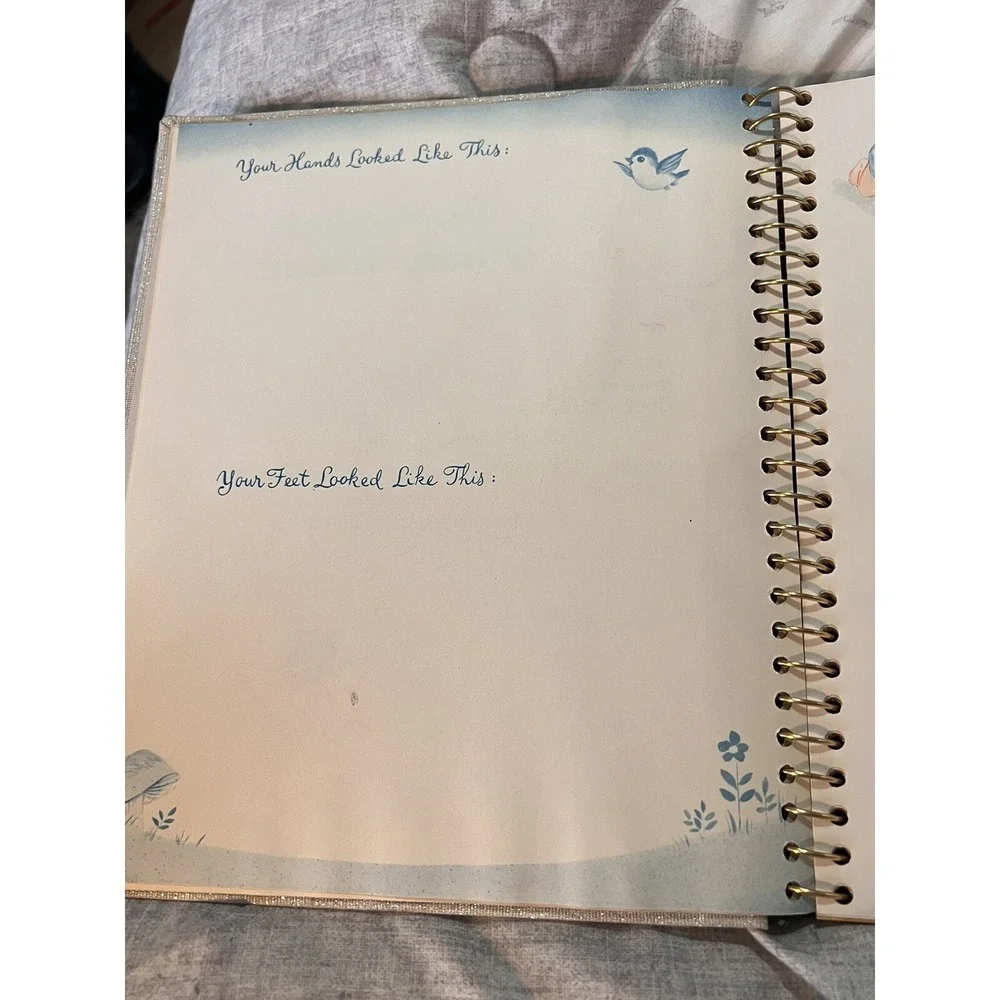 Vintage Kitschy‎ Photo Album Scrapbook Japan Giraffe  Birds Bear New Baby Book